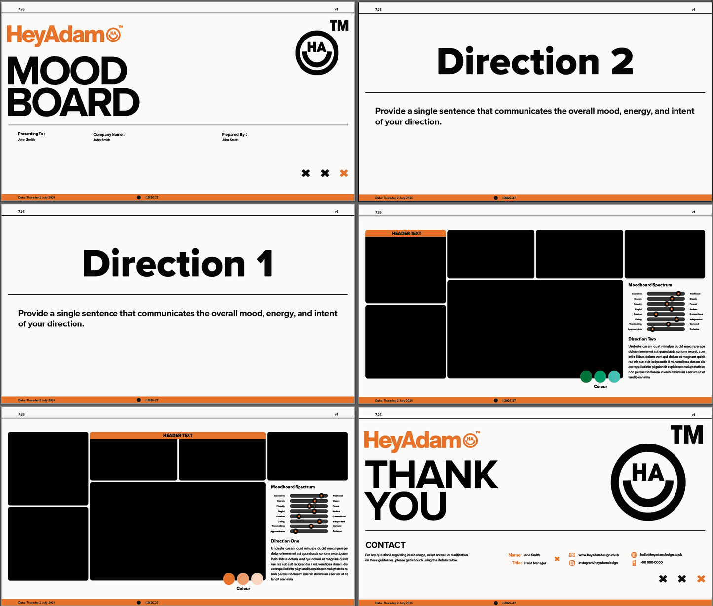 Visual Direction Template