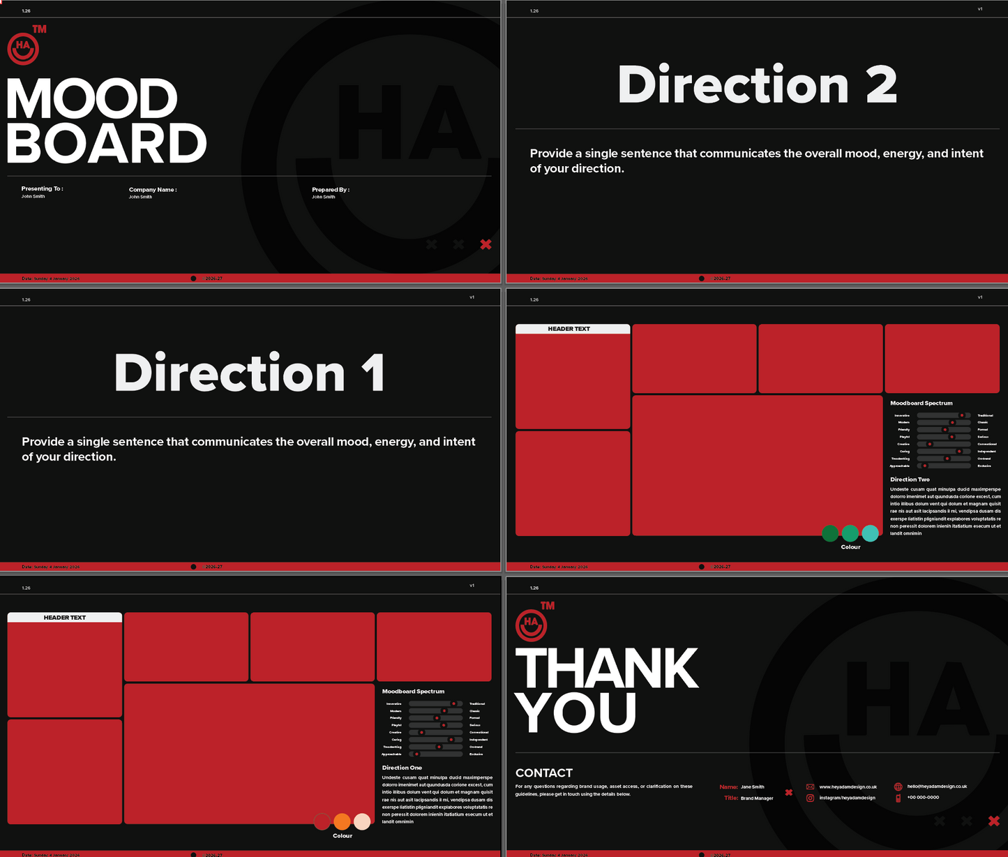 Visual Direction Template