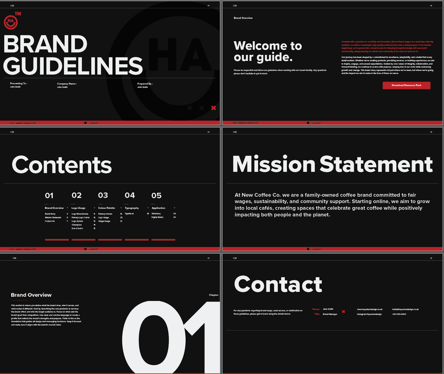 Streamlined Brand Guideline Template